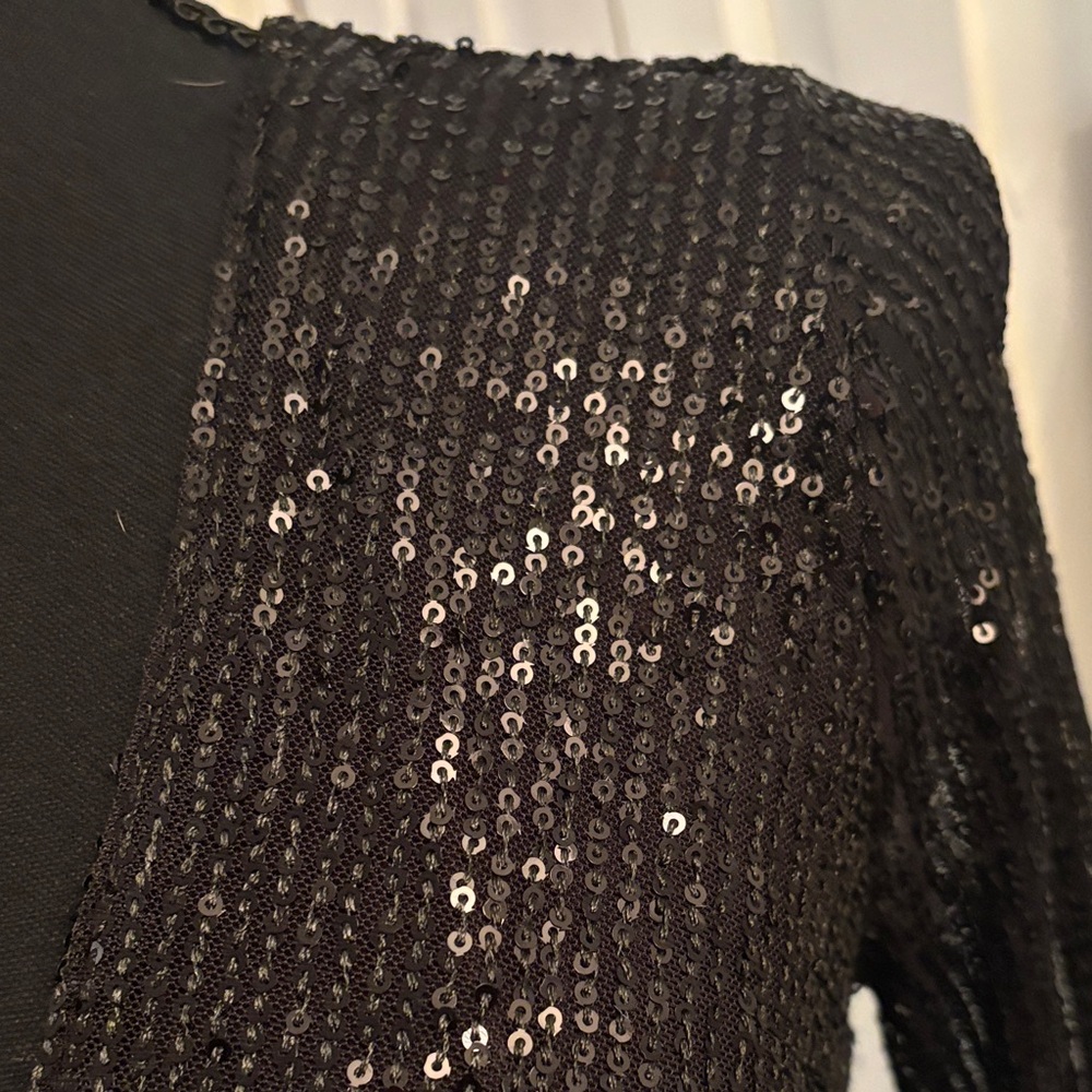 Banjul Black Sequin Long Sleeve Dress - Picture 3 of 8